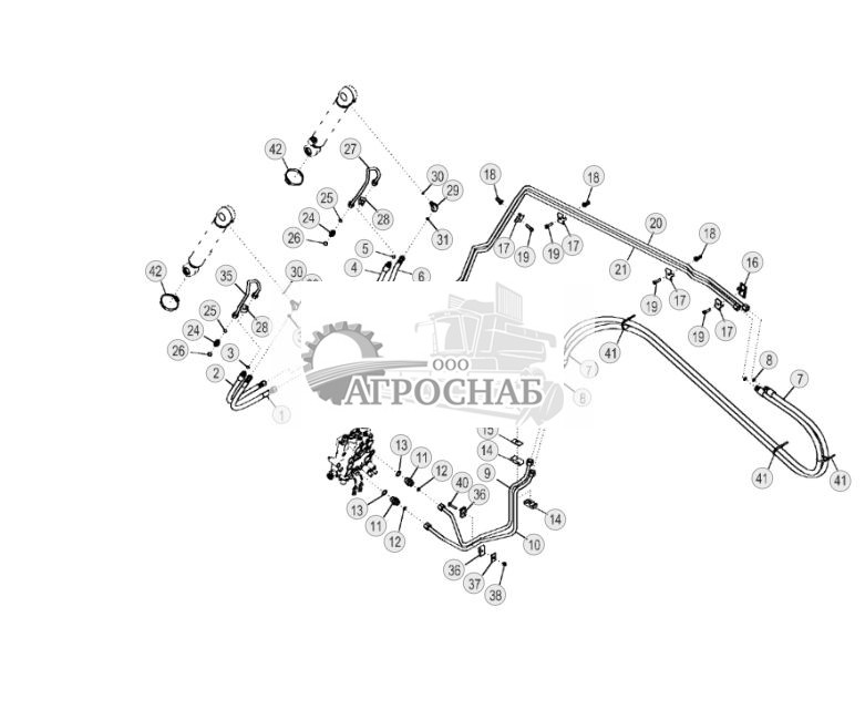 Гидравлические линии цилиндра ковша (стандартного) - ST143 222.jpg
